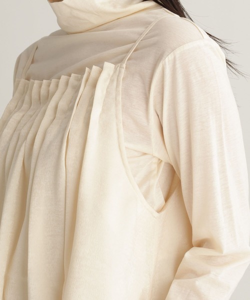 studio CLIP（スタディオクリップ）の「【daily CLIP】ルーズフレアビスチェ（キャミソール・レディース・ホワイト/チャコール・FREE）」の22枚目の写真