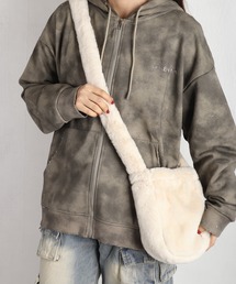 WESTSEA | フェイクファー モコモコショルダーバッグ ミニ 無地 レオパード 軽量(ショルダーバッグ)