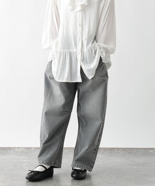 GLOBAL WORK（グローバルワーク）の「バレルイージーパンツ/629875（その他パンツ・キッズ・ダークブルー/イエロー/グレー系その他/ベージュ/ブルー系6/ピンク・130cm/160cm/150cm/140cm）」の2枚目の写真