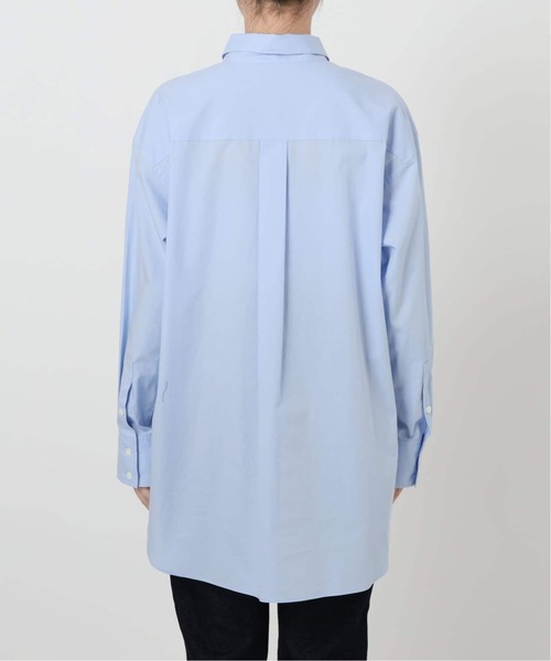 新品　スローブイエナ　コットンブロードベーシックシャツ　ブルー 追加》コットンブロードベーシックシャツ（シャツ/ブラウス）｜SLOBE