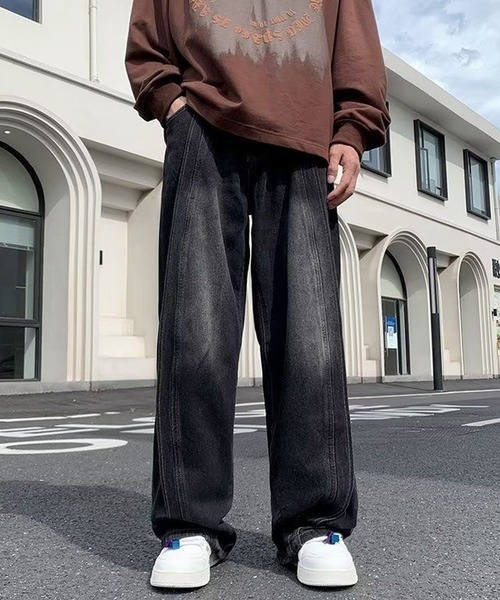 inst.ALL(インストール)の「カーブ切り替えデニムパンツ(デニムパンツ・メンズ・ブルー/ブラック・L/S/M)」の8枚目の写真