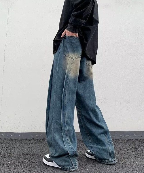 inst.ALL(インストール)の「カーブ切り替えデニムパンツ(デニムパンツ・メンズ・ブルー/ブラック・L/S/M)」の12枚目の写真