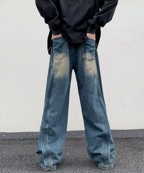 inst.ALL(インストール)の「カーブ切り替えデニムパンツ(デニムパンツ・メンズ・ブルー/ブラック・L/S/M)」の13枚目の写真