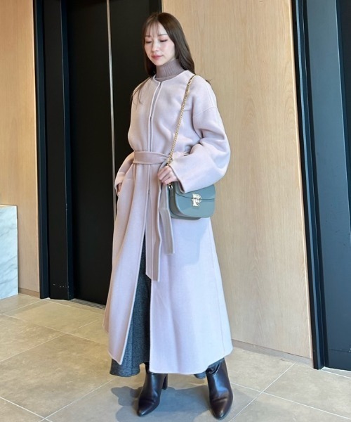 【未使用、タグ付き】FRAIＩ.Dのベージュ⭐︎ノーカラーコート ブランド古着】ノーカラーコート（ノーカラーコート）｜FRAY I.D