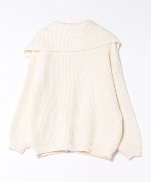 STYLEBLOCK(スタイルブロック)の「ボタンアップビッグカラーカーディガン(カーディガン/ボレロ・レディース・オートミール/アイボリー/グレー・FREE)」の8枚目の写真