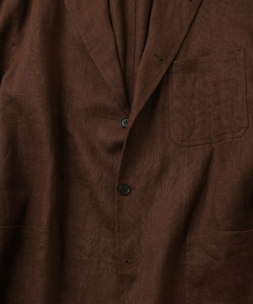 UNFOLLOW(アンフォロー)の「【FOLL / フォル】deep washed summer daily jacket(その他アウター・メンズ・ネイビー/ブラウン・3/2)」の4枚目の写真