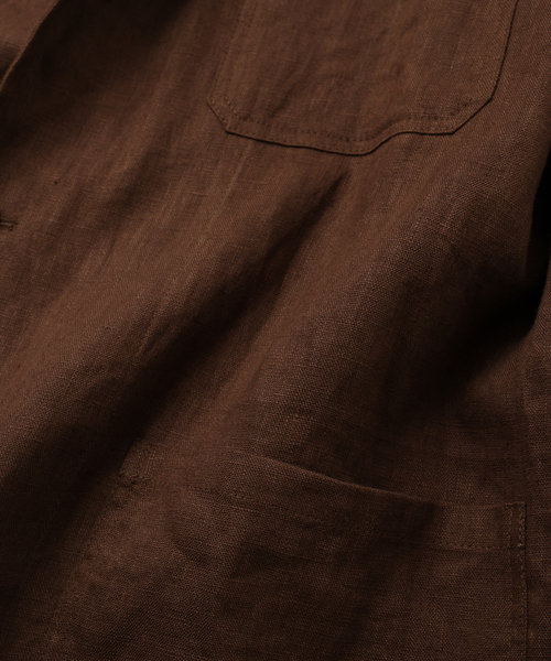 UNFOLLOW(アンフォロー)の「【FOLL / フォル】deep washed summer daily jacket(その他アウター・メンズ・ネイビー/ブラウン・3/2)」の6枚目の写真
