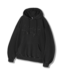 YOSEMITE（ヨセミティ）の「OG アプリケ刺繍ピグメントフードパーカー スモークブラック YHT-403（パーカー）」