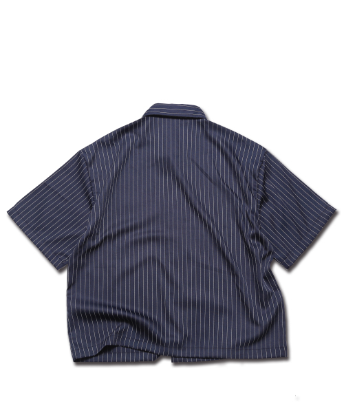 ROCKPSYCHO(ロックサイコ)の「クロップピンストライプシャツ-ネイビー(シャツ/ブラウス・メンズ・ネイビー・MEDIUM/LARGE)」の8枚目の写真