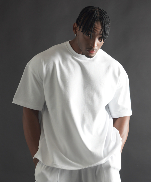 PHERMENON(フェルメノン)の「エッセンシャルオーバーサイズショートスリーブ - ホワイト(Tシャツ/カットソー・メンズ・ホワイト・1/2/3)」の2枚目の写真