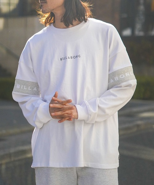BILLABONG(ビラボン)の「【直営店限定】BILLABONG メンズ R SLEEVE LINE ロンT 【2026年春夏モデル】/ビラボン袖ライン柄長袖ロンT(Tシャツ/カットソー・メンズ・グリーン系その他/ホワイト/アイボリー/ブラック・LARGE/X-LARGE/MEDIUM)」の2枚目の写真