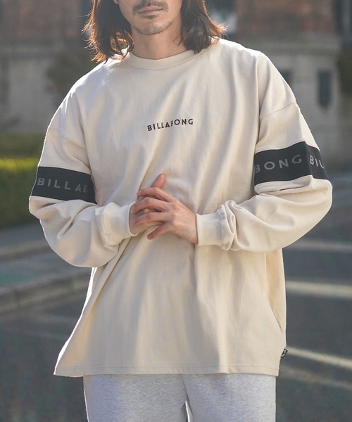 BILLABONG(ビラボン)の「【直営店限定】BILLABONG メンズ R SLEEVE LINE ロンT 【2026年春夏モデル】/ビラボン袖ライン柄長袖ロンT(Tシャツ/カットソー・メンズ・グリーン系その他/ホワイト/アイボリー/ブラック・LARGE/X-LARGE/MEDIUM)」の3枚目の写真