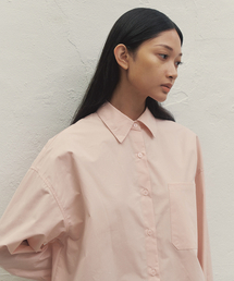 MAKE A TOAST（メイクアトースト）の「ベーシックオーバーサイズロゴシャツピンクMBDFTO008PK（シャツ/ブラウス）」
