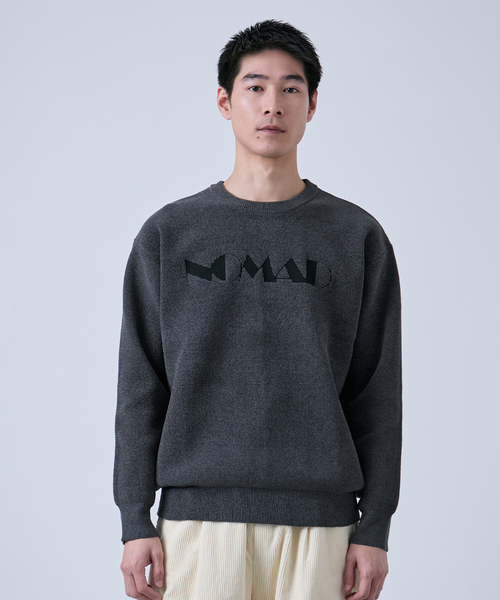 B.C STOCK(ベーセーストック)の「モール アソートロゴ クルーネックニット(ニット/セーター・メンズ・ブルー系その他/チャコールグレー/ボルドー/ホワイト・LARGE/MEDIUM)」の6枚目の写真