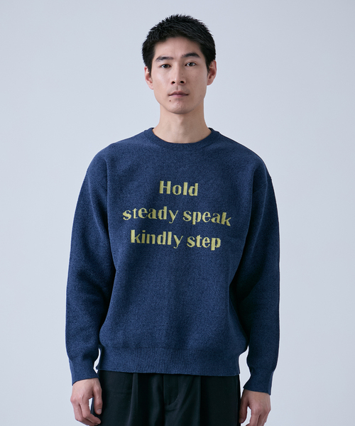 B.C STOCK(ベーセーストック)の「モール アソートロゴ クルーネックニット(ニット/セーター・メンズ・ブルー系その他/チャコールグレー/ボルドー/ホワイト・LARGE/MEDIUM)」の14枚目の写真