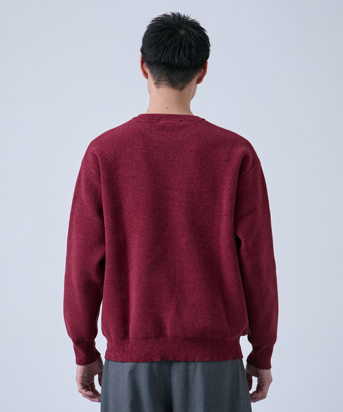 B.C STOCK(ベーセーストック)の「モール アソートロゴ クルーネックニット(ニット/セーター・メンズ・ブルー系その他/チャコールグレー/ボルドー/ホワイト・LARGE/MEDIUM)」の20枚目の写真