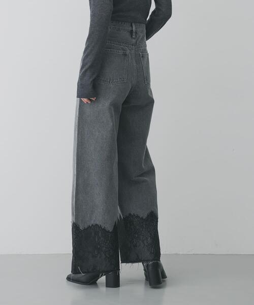 SENSE OF PLACE by URBAN RESEARCH(センスオブプレイスバイアーバンリサーチ)の「レースドッキングデニムパンツ(デニムパンツ・レディース・ライトインディゴブルー/グレー・SMALL/MEDIUM)」の11枚目の写真