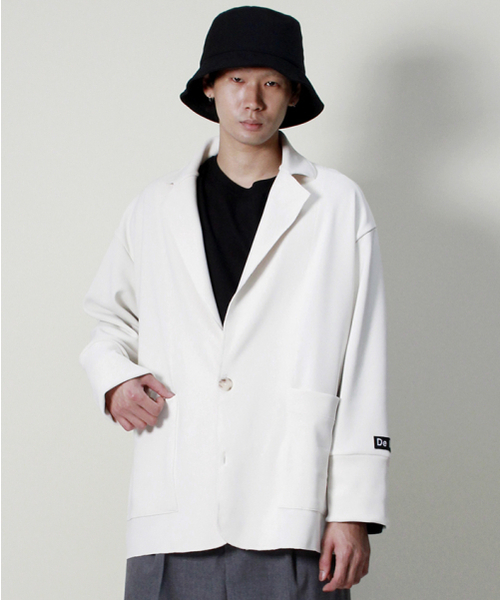 DEMARC(ドゥマーク)の「ルーズフィットリブテーラーカラージャケット アイボリー(その他アウター・メンズ・その他・ONE SIZE)」の7枚目の写真