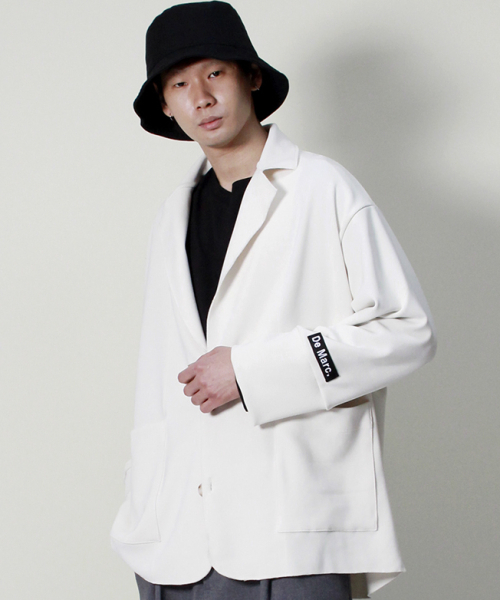 DEMARC(ドゥマーク)の「ルーズフィットリブテーラーカラージャケット アイボリー(その他アウター・メンズ・その他・ONE SIZE)」の10枚目の写真