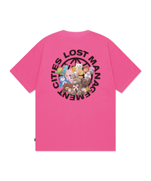 DOLL GLOBE TEE hot pink