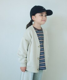 green label relaxing | 裏毛 Vネック カーディガン / キッズ  100cm-160cm(カーディガン/ボレロ)