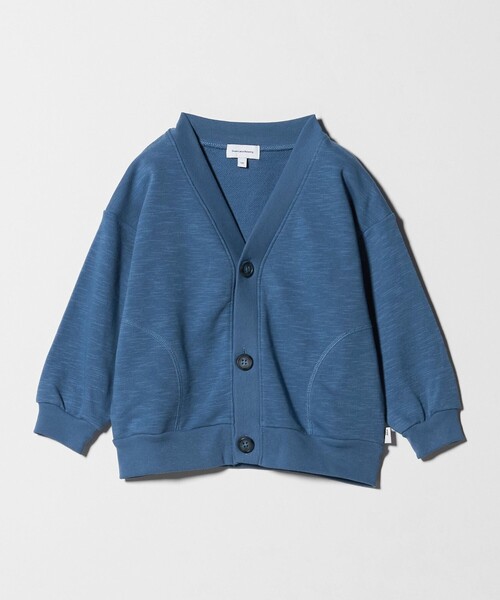 green label relaxing（グリーンレーベルリラクシング）の「裏毛 Vネック カーディガン / キッズ  100cm-160cm（カーディガン/ボレロ・キッズ・ベージュ/コバルトブルー/ブラック・130cm/120cm/100cm/140cm/110cm/150cm/160cm）」の6枚目の写真