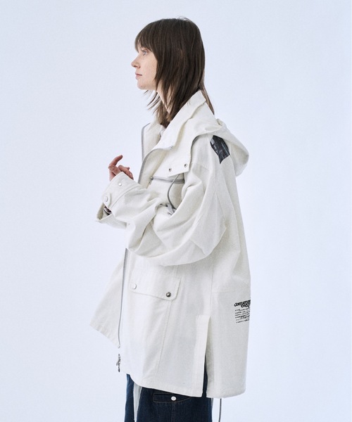PHILTHEORY（フィルセオリー）の「Back graphic military parka / バックグラフィックミリタリーパーカー（パーカー・メンズ・ブラック/ホワイト・3/2/1）」の11枚目の写真