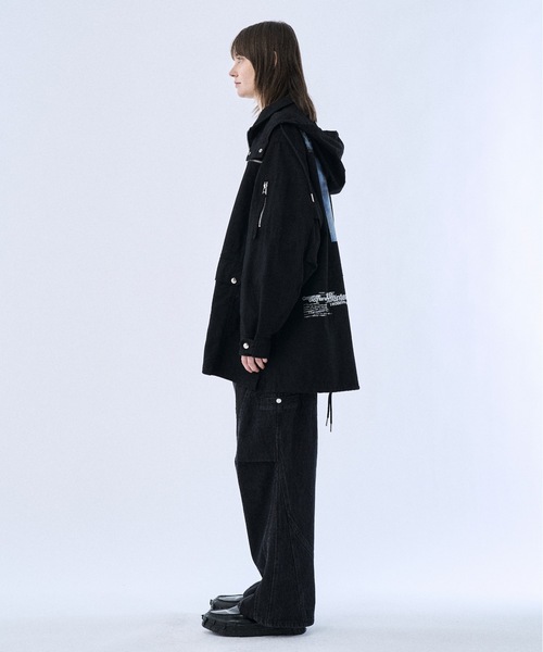 PHILTHEORY（フィルセオリー）の「Back graphic military parka / バックグラフィックミリタリーパーカー（パーカー・メンズ・ブラック/ホワイト・3/2/1）」の15枚目の写真