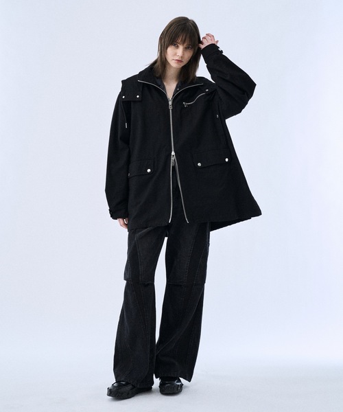 PHILTHEORY（フィルセオリー）の「Back graphic military parka / バックグラフィックミリタリーパーカー（パーカー・メンズ・ブラック/ホワイト・3/2/1）」の17枚目の写真