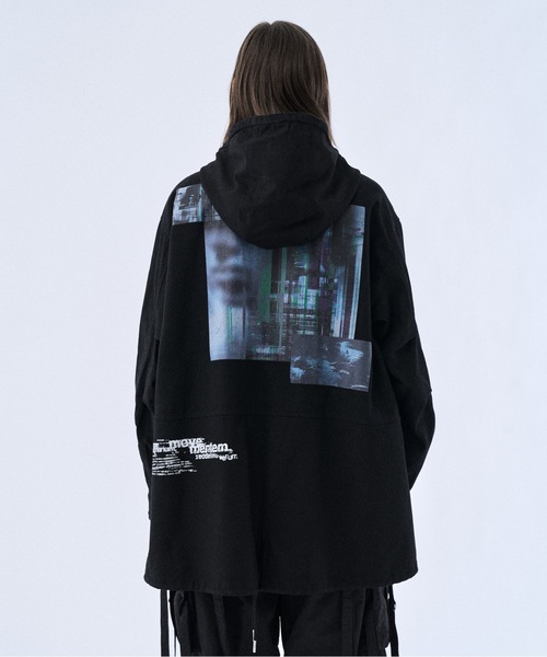 PHILTHEORY（フィルセオリー）の「Back graphic military parka / バックグラフィックミリタリーパーカー（パーカー・メンズ・ブラック/ホワイト・3/2/1）」の21枚目の写真