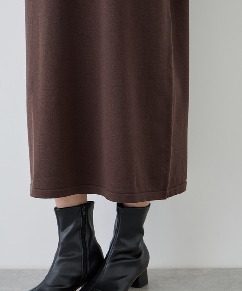 ROPE' PICNIC（ロペピクニック）の「配色スキッパーニットワンピース（ワンピース・レディース・ダークブラウン/イエロー系その他・FREE）」の14枚目の写真