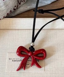 アソートモチーフ ハート リボン ペンダント チョーカー ネックレス