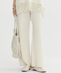 Bie（ビエ）の「ウールブレンド ワイドニットパンツ（その他パンツ）」