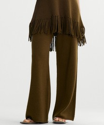 Bie（ビエ）の「ウールブレンド ワイドニットパンツ（その他パンツ）」