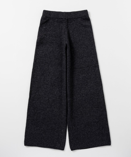 Bie(ビエ)の「ウールブレンド ワイドニットパンツ(その他パンツ・レディース・ダークグリーン/オートミール/ダークグレー・M/S/L)」の4枚目の写真