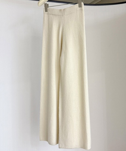 Bie(ビエ)の「ウールブレンド ワイドニットパンツ(その他パンツ・レディース・ダークグリーン/オートミール/ダークグレー・M/S/L)」の9枚目の写真