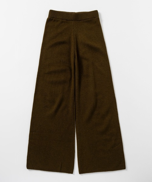 Bie(ビエ)の「ウールブレンド ワイドニットパンツ(その他パンツ・レディース・ダークグリーン/オートミール/ダークグレー・M/S/L)」の11枚目の写真