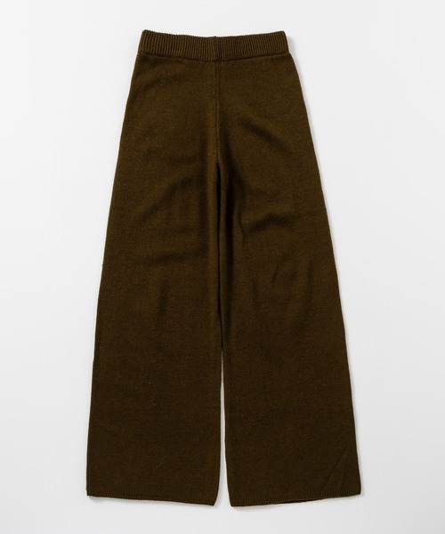 Bie(ビエ)の「ウールブレンド ワイドニットパンツ(その他パンツ・レディース・ダークグリーン/オートミール/ダークグレー・M/S/L)」の12枚目の写真