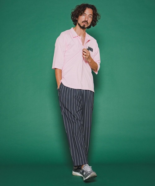 seventy seven(セブンティセブン)の「mhs2488-half sleeve skipper shirt スキッパーシャツ(7726S020)(シャツ/ブラウス・メンズ・ピンク/ホワイト/ブラック・XL/L/M/S)」の5枚目の写真