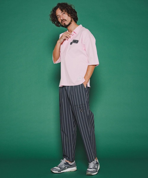 seventy seven(セブンティセブン)の「mhs2488-half sleeve skipper shirt スキッパーシャツ(7726S020)(シャツ/ブラウス・メンズ・ピンク/ホワイト/ブラック・XL/L/M/S)」の7枚目の写真
