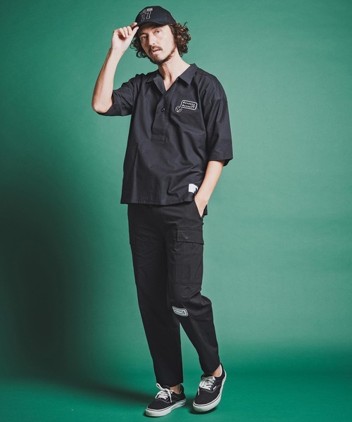 seventy seven(セブンティセブン)の「mhs2488-half sleeve skipper shirt スキッパーシャツ(7726S020)(シャツ/ブラウス・メンズ・ピンク/ホワイト/ブラック・XL/L/M/S)」の12枚目の写真