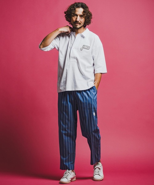 seventy seven(セブンティセブン)の「mhs2488-half sleeve skipper shirt スキッパーシャツ(7726S020)(シャツ/ブラウス・メンズ・ピンク/ホワイト/ブラック・XL/L/M/S)」の15枚目の写真