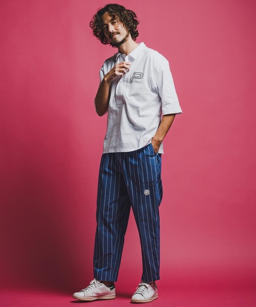 seventy seven(セブンティセブン)の「mhs2488-half sleeve skipper shirt スキッパーシャツ(7726S020)(シャツ/ブラウス・メンズ・ピンク/ホワイト/ブラック・XL/L/M/S)」の16枚目の写真