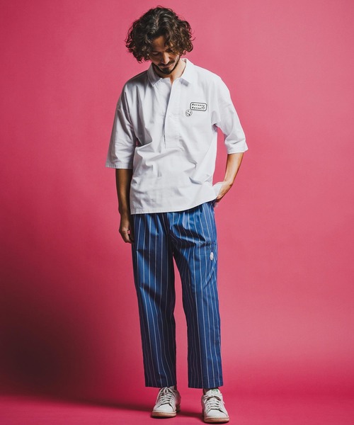 seventy seven(セブンティセブン)の「mhs2488-half sleeve skipper shirt スキッパーシャツ(7726S020)(シャツ/ブラウス・メンズ・ピンク/ホワイト/ブラック・XL/L/M/S)」の17枚目の写真