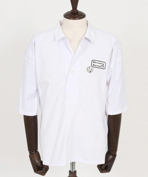 seventy seven(セブンティセブン)の「mhs2488-half sleeve skipper shirt スキッパーシャツ(7726S020)(シャツ/ブラウス・メンズ・ピンク/ホワイト/ブラック・XL/L/M/S)」の20枚目の写真