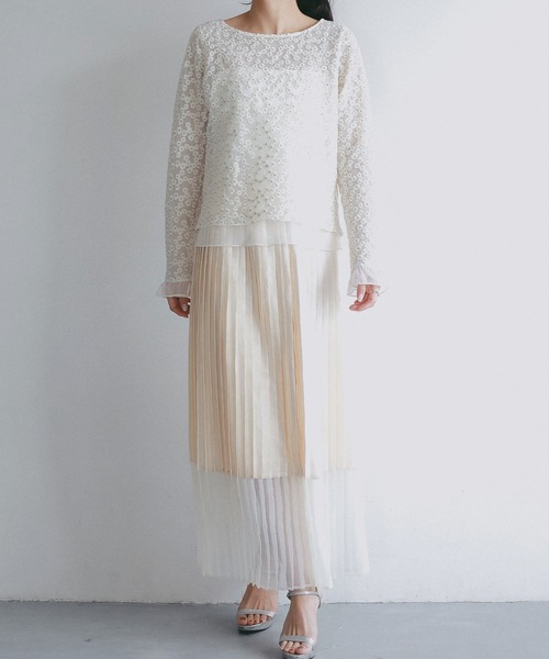 AJUGA.(アジュガ)の「シアージャガードフラワーカットソー(Tシャツ/カットソー・レディース・ブラック・S)」の9枚目の写真