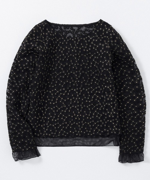 AJUGA.(アジュガ)の「シアージャガードフラワーカットソー(Tシャツ/カットソー・レディース・ブラック・S)」の10枚目の写真