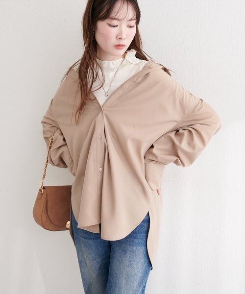 natural couture（ナチュラルクチュール）の「マルチウェイシャツ（シャツ/ブラウス・レディース・ピンク/オフホワイト/ベージュ/その他1/サックスブルー・FREE）」の21枚目の写真