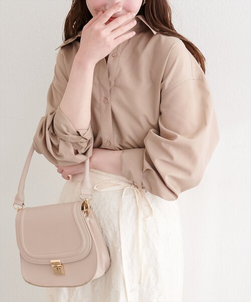 natural couture（ナチュラルクチュール）の「マルチウェイシャツ（シャツ/ブラウス・レディース・ピンク/オフホワイト/ベージュ/その他1/サックスブルー・FREE）」の19枚目の写真