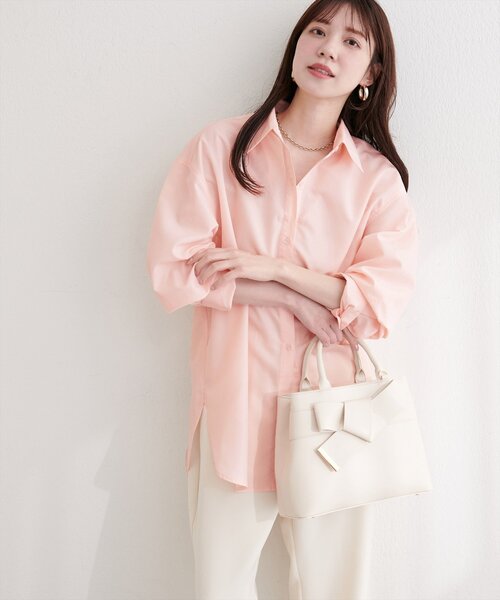 natural couture（ナチュラルクチュール）の「マルチウェイシャツ（シャツ/ブラウス・レディース・ピンク/オフホワイト/ベージュ/その他1/サックスブルー・FREE）」の15枚目の写真